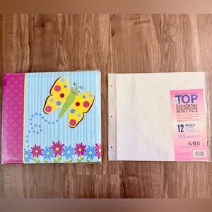 12x12 Butterfly Scrapbook Album 20 Page + 12 Page Refill
Pack NEW